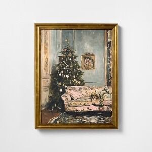 11x14 Moody Christmas Scene Framed Wall Art – Threshold Studio McGee Target 2025